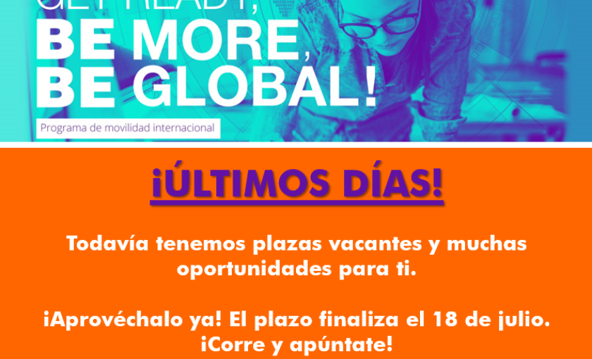 Últimos días para las solicitudes al programa internacional de movilidad Global Training